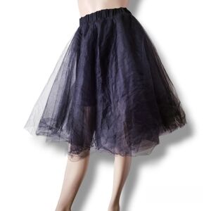 Better Be Black Layered Tulle Skirt Size Small